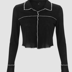 Sheer black crop top